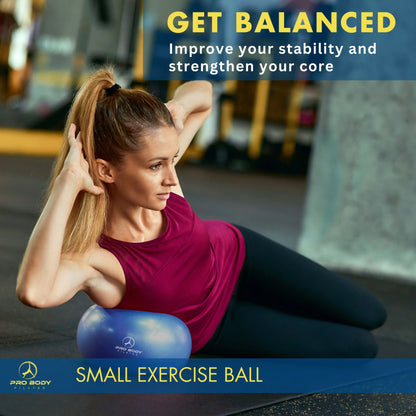 9 Inch Small Exercise Ball for between Knees, Mini Soft Yoga Ball for Stability, Barre, Fitness, Ab, Core, Physio and Physical Therapy Ball (Dark Blue)
