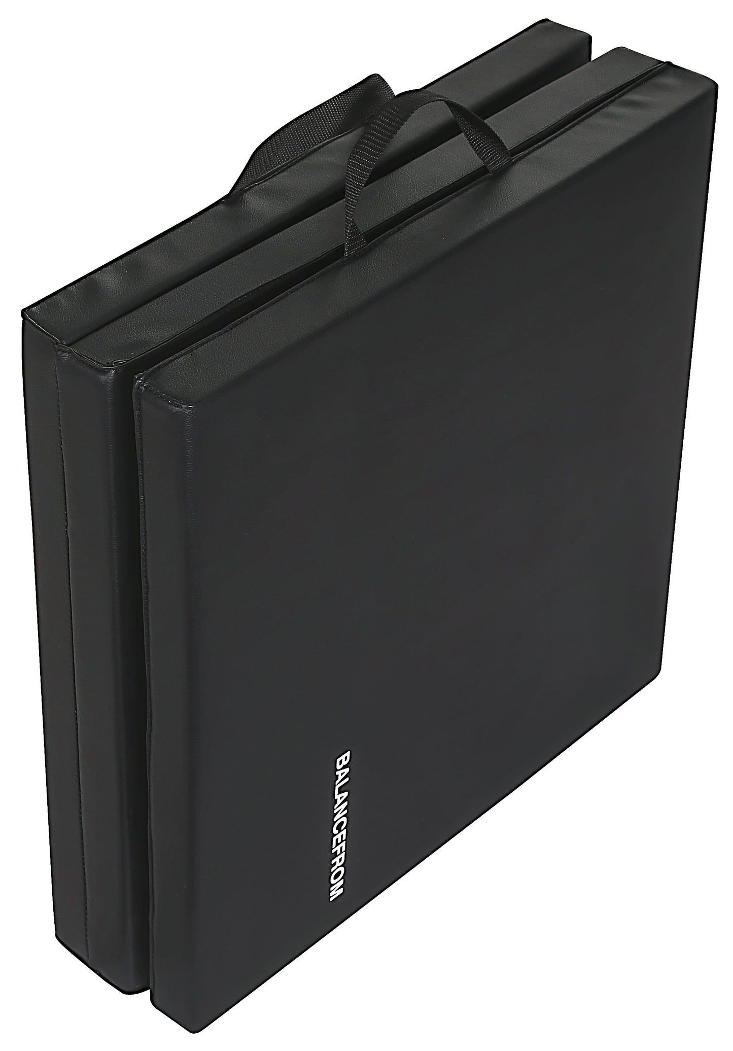 6 Ft. X 2 Ft. X 2 In. Three Fold Folding Exercise Mat with Carrying Handles for MMA, Gymnastics and Home Gym, Black