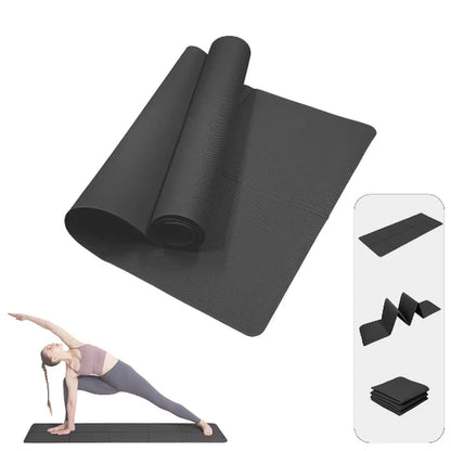 Solana Yoga Mat 4Mm Thick with Nylon Strap for Men & Women - Non Slip Exercise Mat for Home Yoga, Pilates, Stretching, Floor & Fitness Workouts
