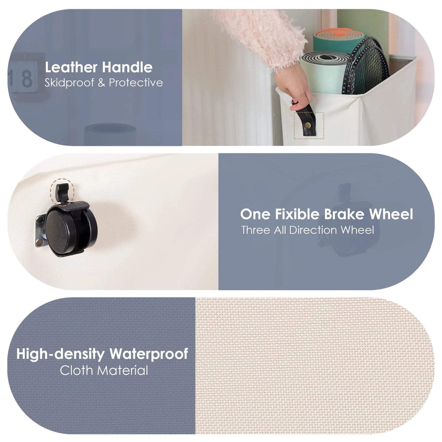 Yoga Mat Storage Rack, 22?? Large Yoga Mat Holder Accessories, Home Gym Equipment Storage Yoga Mats, Workout Equipment Organization with Wheels, Gray