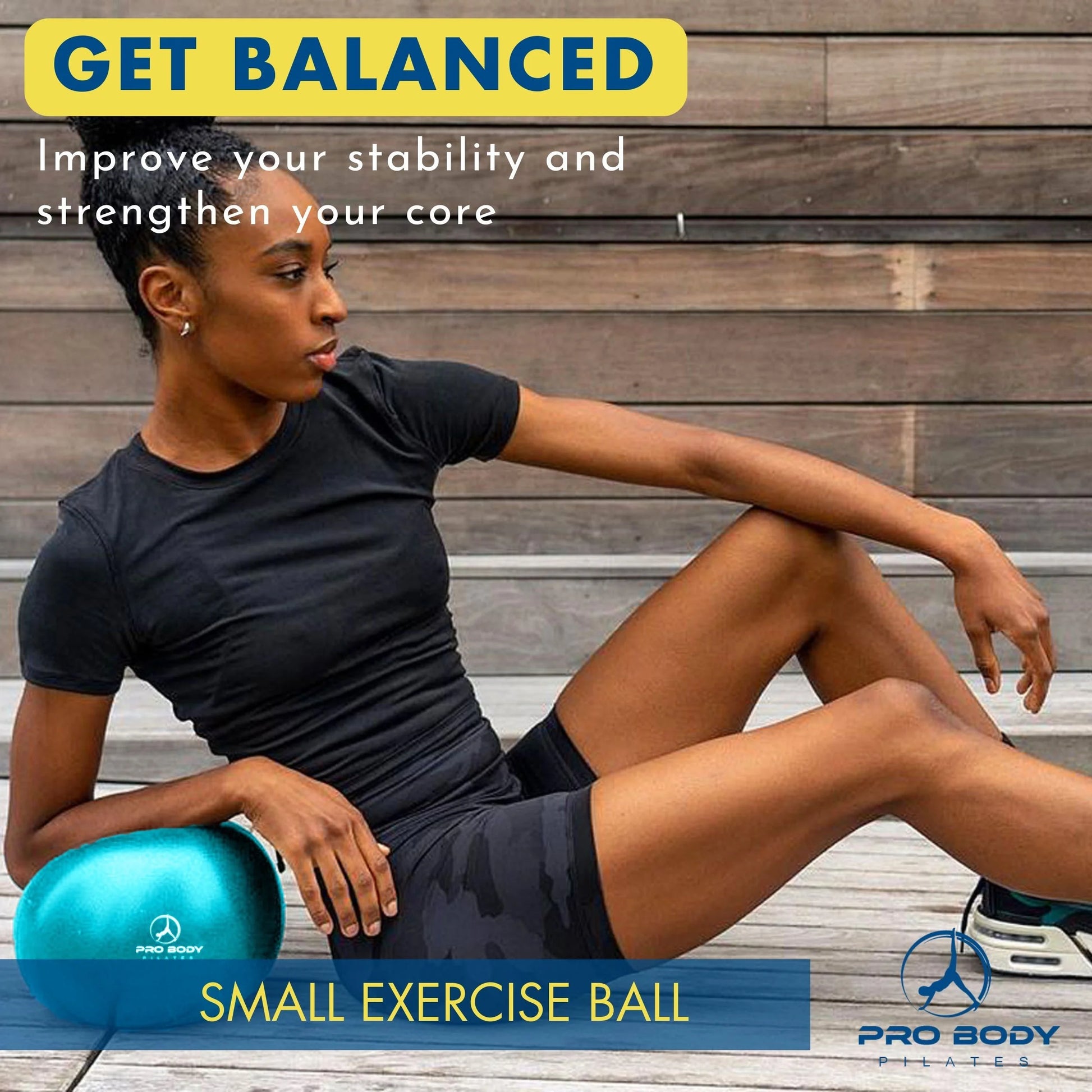 9 Inch Small Exercise Ball for between Knees, Mini Soft Yoga Ball for Stability, Barre, Fitness, Ab, Core, Physio and Physical Therapy Ball (Sky)