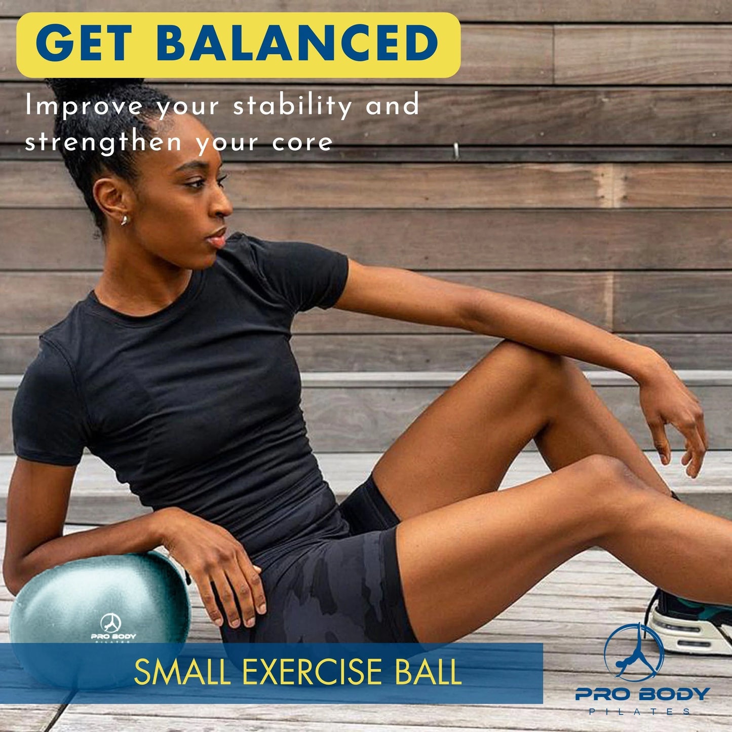 9 Inch Small Exercise Ball for between Knees, Mini Soft Yoga Ball for Stability, Barre, Fitness, Ab, Core, Physio and Physical Therapy Ball (Mist)