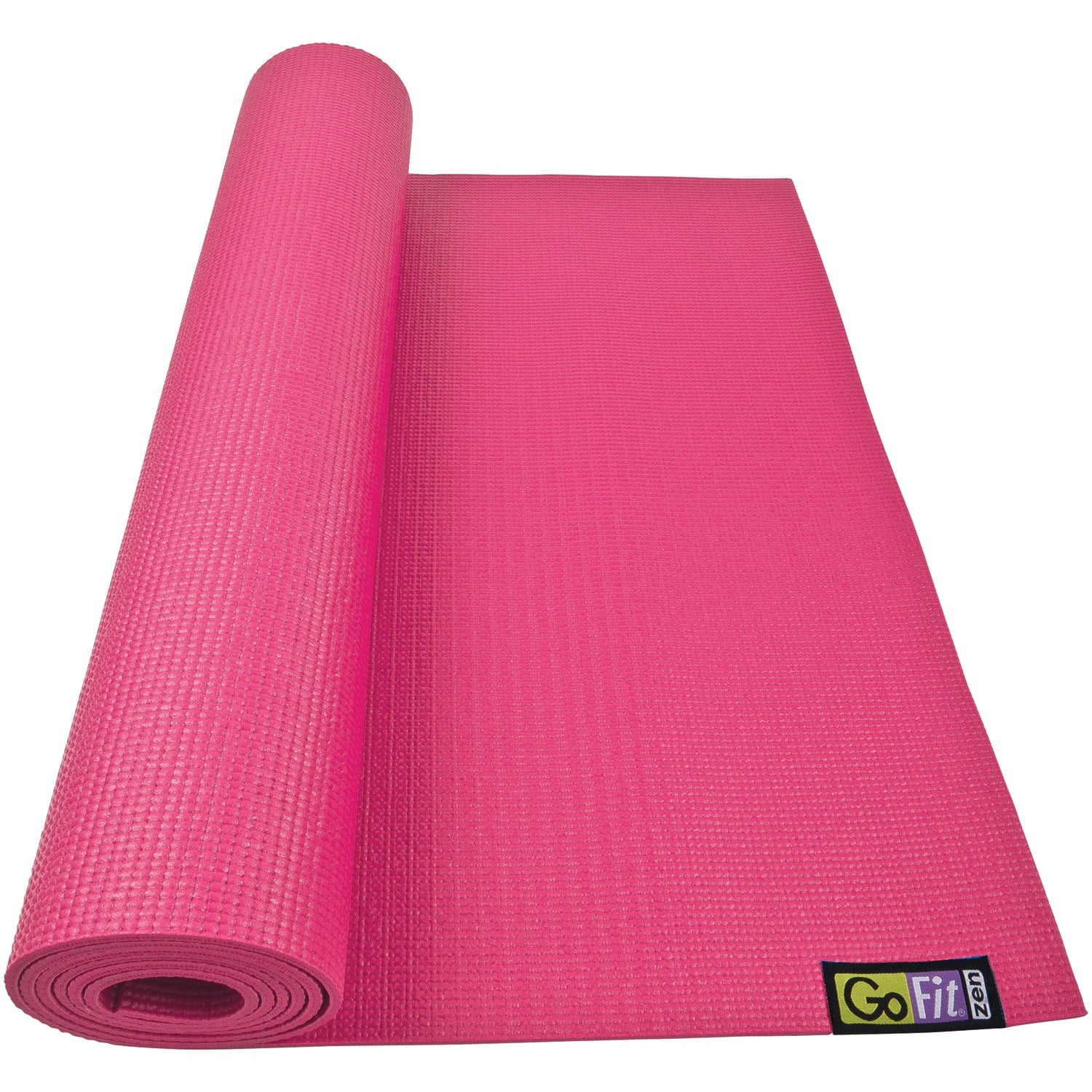 Non-Slip Yoga Mat (Pink) - Mat with Yoga Posture Wall Chart, GF-YOGA-PK